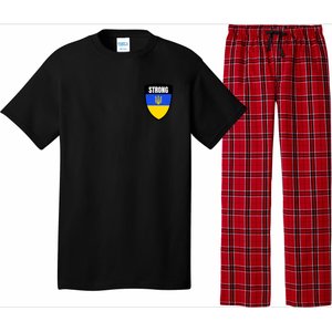 Strong Tactical Support Ukrainian Flag Shield I Stand With Ukraine Military Pajama Set