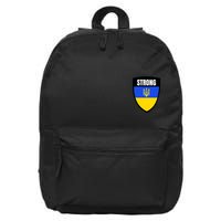 Strong Tactical Support Ukrainian Flag Shield I Stand With Ukraine Military 16 in Basic Backpack