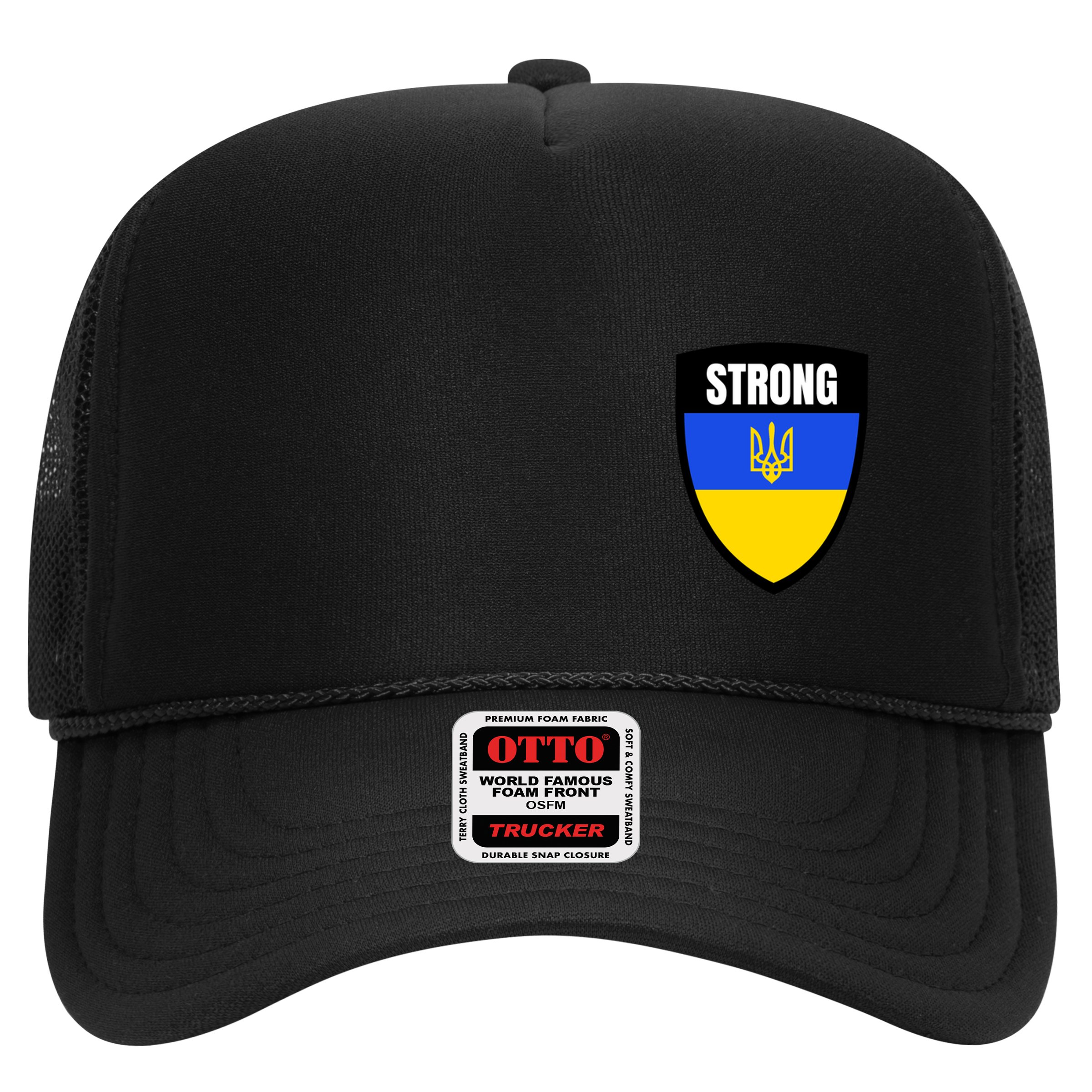 Strong Tactical Support Ukrainian Flag Shield I Stand With Ukraine Military Hat
