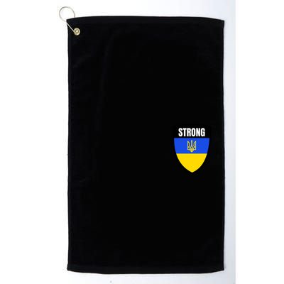 Strong Tactical Support Ukrainian Flag Shield I Stand With Ukraine Military Golf Towel
