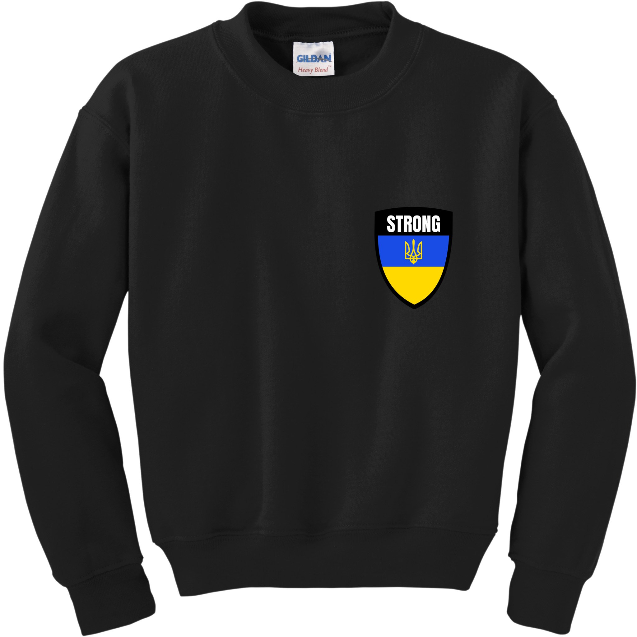 Strong Tactical Support Ukrainian Flag Shield I Stand With Ukraine Military Kids Sweatshirt