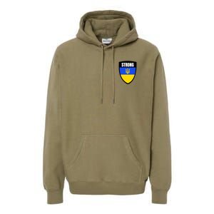 Strong Tactical Support Ukrainian Flag Shield I Stand With Ukraine Military Premium Hoodie