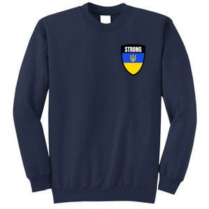 Strong Tactical Support Ukrainian Flag Shield I Stand With Ukraine Military Sweatshirt