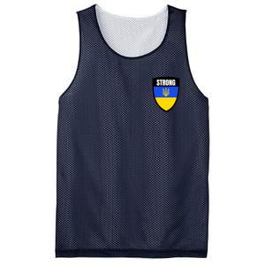 Strong Tactical Support Ukrainian Flag Shield I Stand With Ukraine Military Mesh Reversible Basketball Jersey Tank