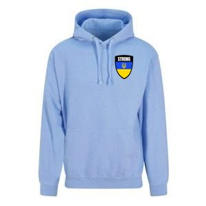 Strong Tactical Support Ukrainian Flag Shield I Stand With Ukraine Military Unisex Surf Hoodie