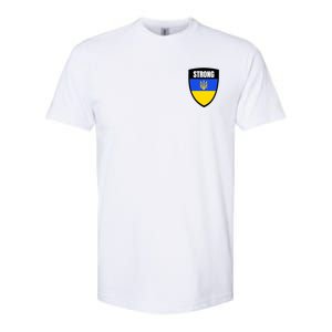 Strong Tactical Support Ukrainian Flag Shield I Stand With Ukraine Military Softstyle CVC T-Shirt