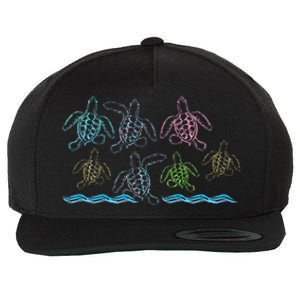 Sea Turtle Wool Snapback Cap