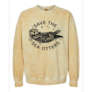 Save The Sea Otters Colorblast Crewneck Sweatshirt