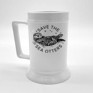 Save The Sea Otters Beer Stein