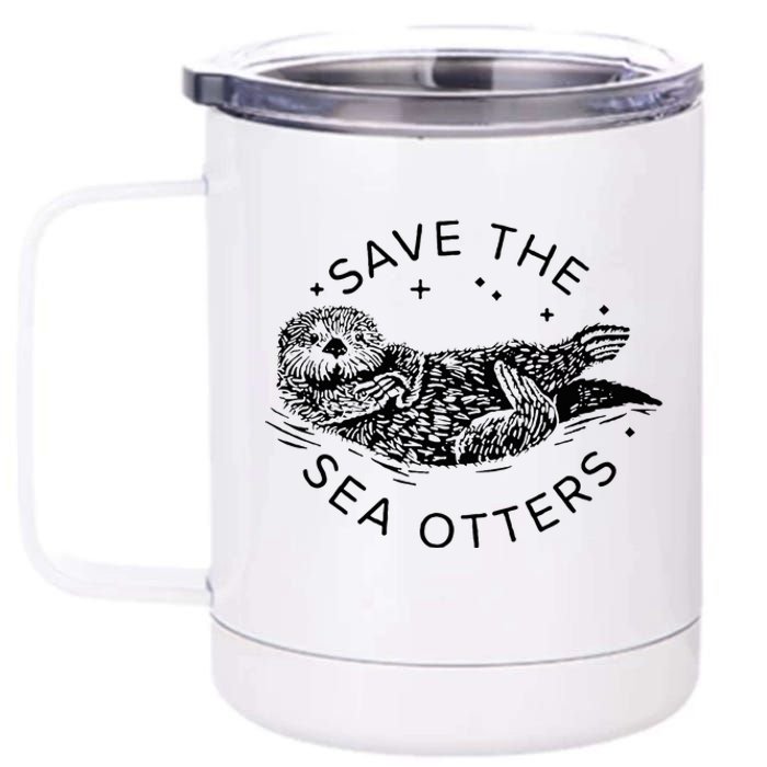 Save The Sea Otters 12 oz Stainless Steel Tumbler Cup