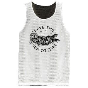 Save The Sea Otters Mesh Reversible Basketball Jersey Tank