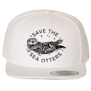 Save The Sea Otters Wool Snapback Cap