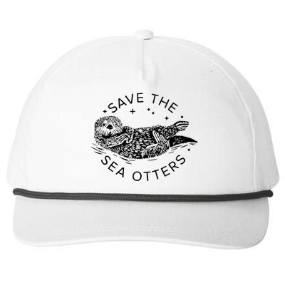 Save The Sea Otters Snapback Five-Panel Rope Hat