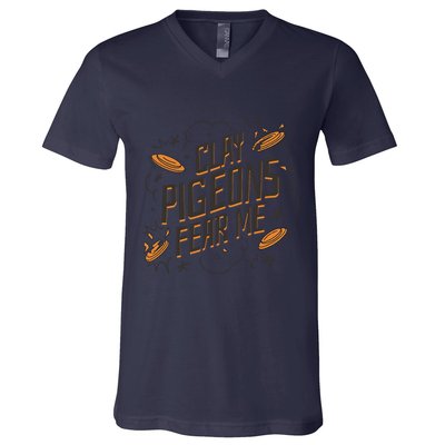 Skeet Trap ShootingSporting Clay Shooting Vest Tsh V-Neck T-Shirt