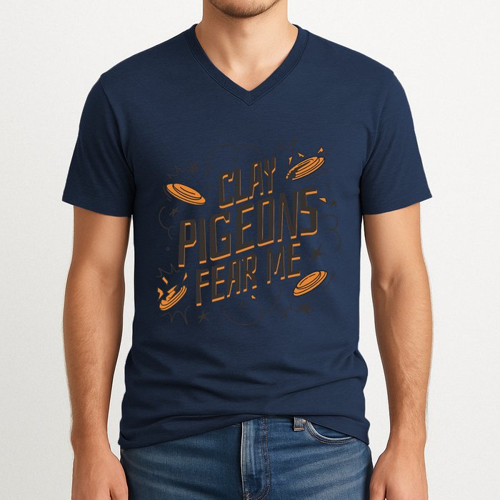 Skeet Trap ShootingSporting Clay Shooting Vest Tsh V-Neck T-Shirt
