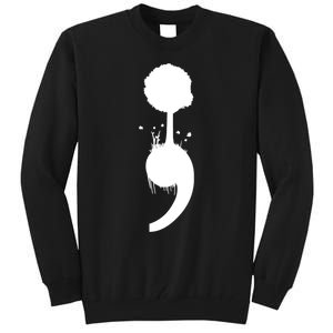 Semicolon Tree Suicide Prevention Tall Sweatshirt