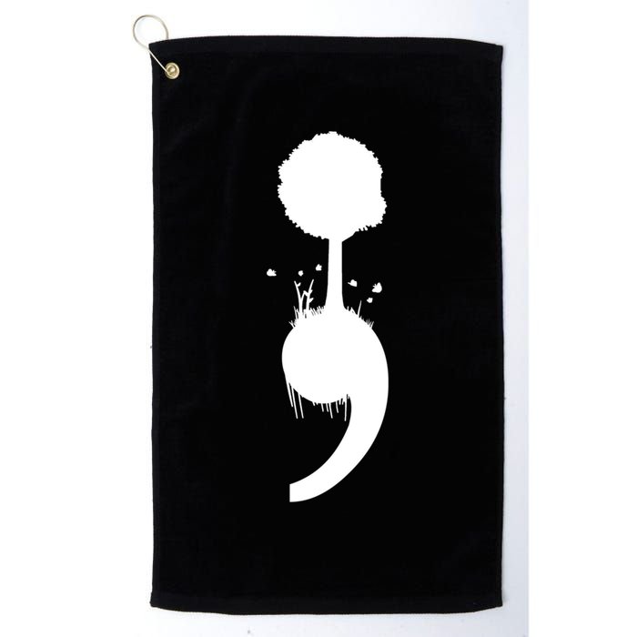 Semicolon Tree Suicide Prevention Golf Towel