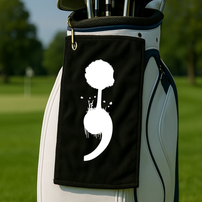 Semicolon Tree Suicide Prevention Golf Towel