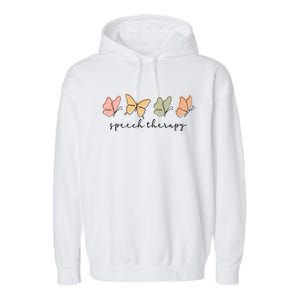 Speech Therapist Speech Therapy Slp Squad Gift Garment-Dyed Fleece Hoodie