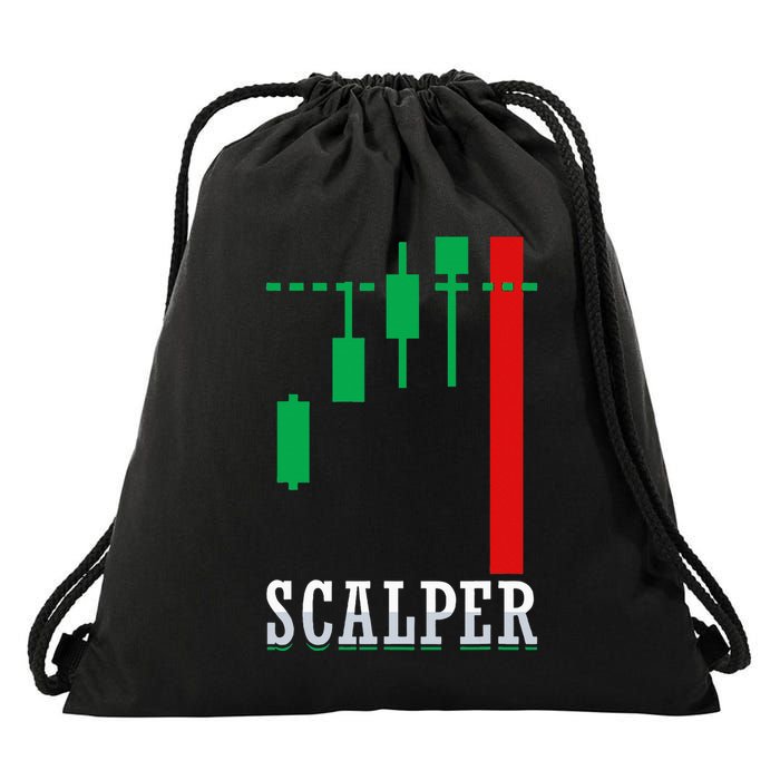 Scalper Trader Stock Market Forex Crypto Gift For Dad Trader Drawstring Bag