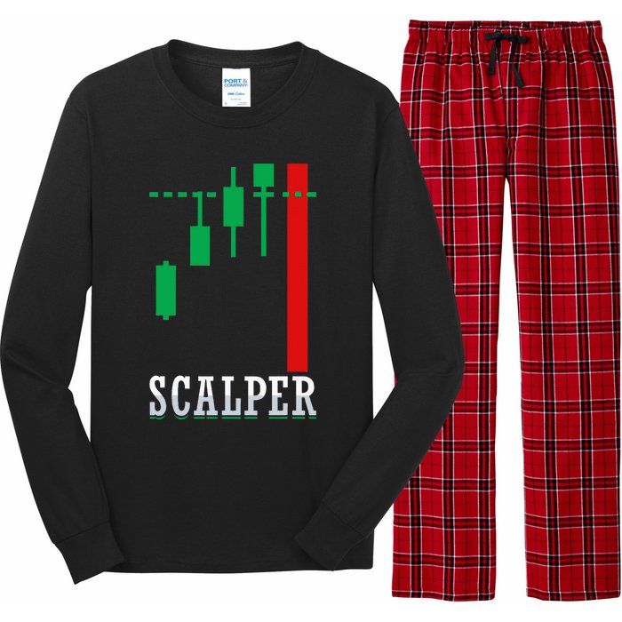 Scalper Trader Stock Market Forex Crypto Gift For Dad Trader Long Sleeve Pajama Set