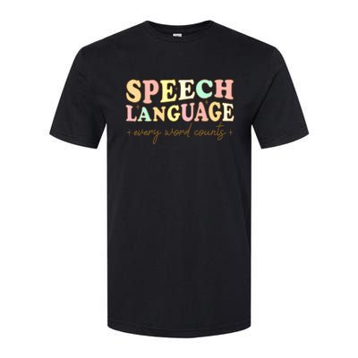 Speech Therapy Speech Language Therapy Pathologist Retro SLP Softstyle® CVC T-Shirt