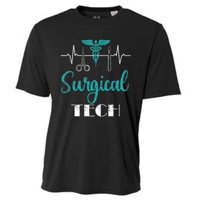 Scrub Tech Surgical Tech Week Technologist Technicians EKG Cooling Performance Crew T-Shirt