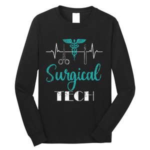 Scrub Tech Surgical Tech Week Technologist Technicians EKG Long Sleeve Shirt