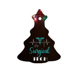 Scrub Tech Surgical Tech Week Technologist Technicians EKG Ceramic Tree Ornament