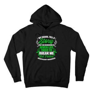 Scars Tell Story Traumatic Brain Injury Support TBI Survivor Hoodie