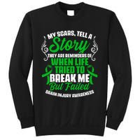 Scars Tell Story Traumatic Brain Injury Support TBI Survivor Sweatshirt