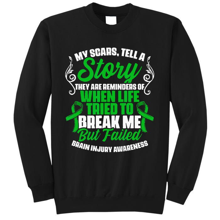 Scars Tell Story Traumatic Brain Injury Support TBI Survivor Sweatshirt