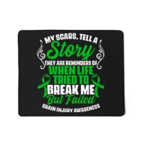 Scars Tell Story Traumatic Brain Injury Support TBI Survivor Mousepad