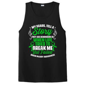 Scars Tell Story Traumatic Brain Injury Support TBI Survivor PosiCharge Competitor Tank