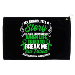 Scars Tell Story Traumatic Brain Injury Support TBI Survivor Grommeted Golf Towel