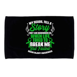 Scars Tell Story Traumatic Brain Injury Support TBI Survivor Microfiber Hand Towel