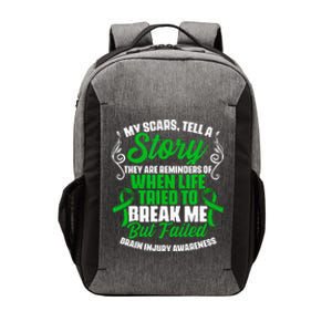 Scars Tell Story Traumatic Brain Injury Support TBI Survivor Vector Backpack