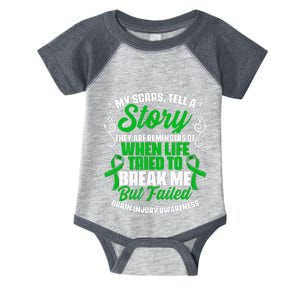 Scars Tell Story Traumatic Brain Injury Support TBI Survivor Infant Baby Jersey Bodysuit