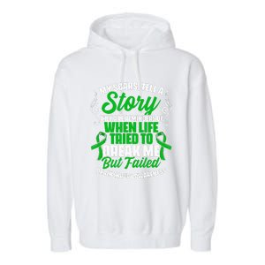 Scars Tell Story Traumatic Brain Injury Support TBI Survivor Garment-Dyed Fleece Hoodie