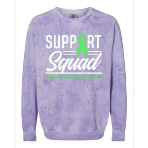 Support TBI Support Squad Traumatic Brain Injury Awareness Colorblast Crewneck Sweatshirt