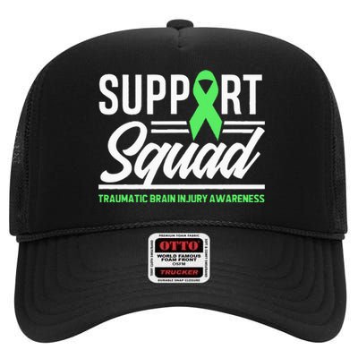 Support TBI Support Squad Traumatic Brain Injury Awareness High Crown Mesh Back Trucker Hat