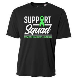 Support TBI Support Squad Traumatic Brain Injury Awareness Cooling Performance Crew T-Shirt