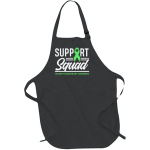 Support TBI Support Squad Traumatic Brain Injury Awareness Full-Length Apron With Pockets