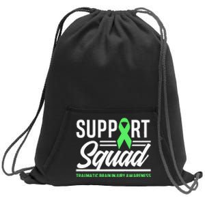 Support TBI Support Squad Traumatic Brain Injury Awareness Sweatshirt Cinch Pack Bag