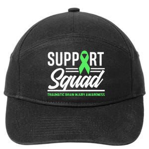 Support TBI Support Squad Traumatic Brain Injury Awareness 7-Panel Snapback Hat