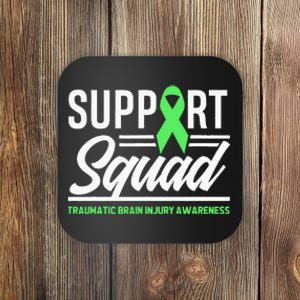 Support TBI Support Squad Traumatic Brain Injury Awareness Coaster