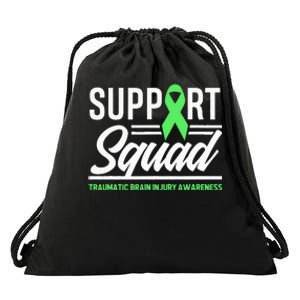 Support TBI Support Squad Traumatic Brain Injury Awareness Drawstring Bag