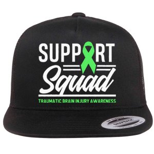 Support TBI Support Squad Traumatic Brain Injury Awareness Flat Bill Trucker Hat