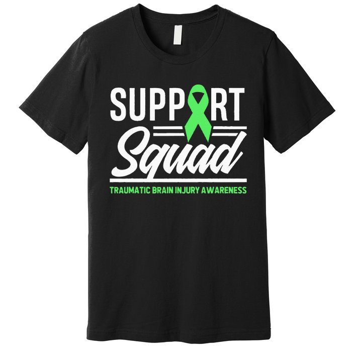 Support TBI Support Squad Traumatic Brain Injury Awareness Premium T-Shirt