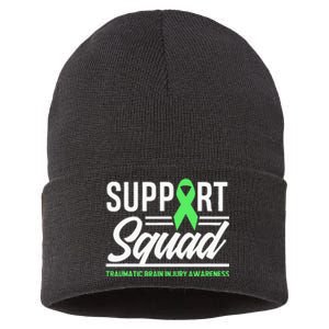 Support TBI Support Squad Traumatic Brain Injury Awareness Sustainable Knit Beanie